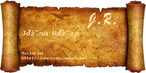Jósa Róza névjegykártya