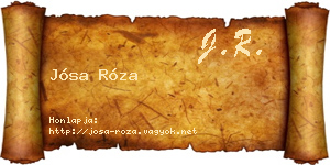 Jósa Róza névjegykártya