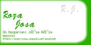 roza josa business card